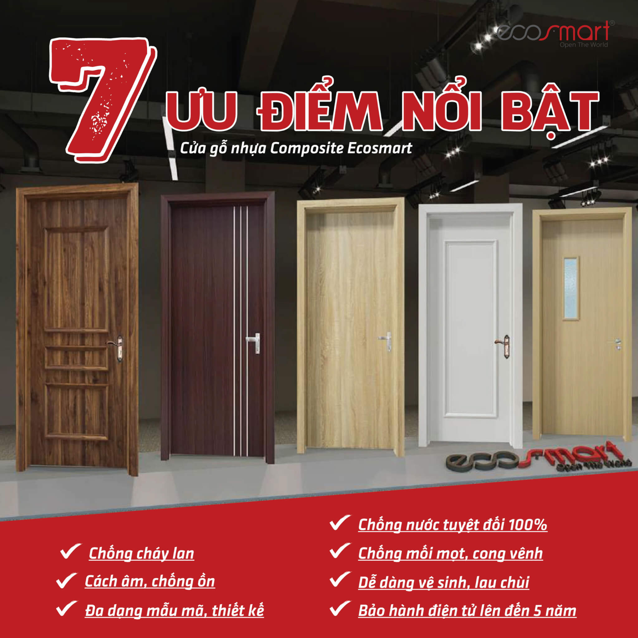 Ưu điểm nổi bật của cửa gỗ nhưa Composite Ecosmart