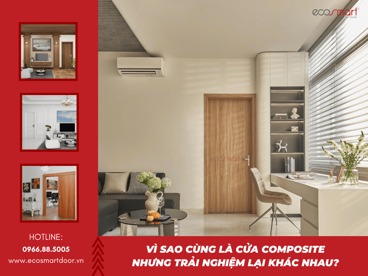 Vì sao cùng là cửa composite nhưng trải nghiệm lại khác nhau?