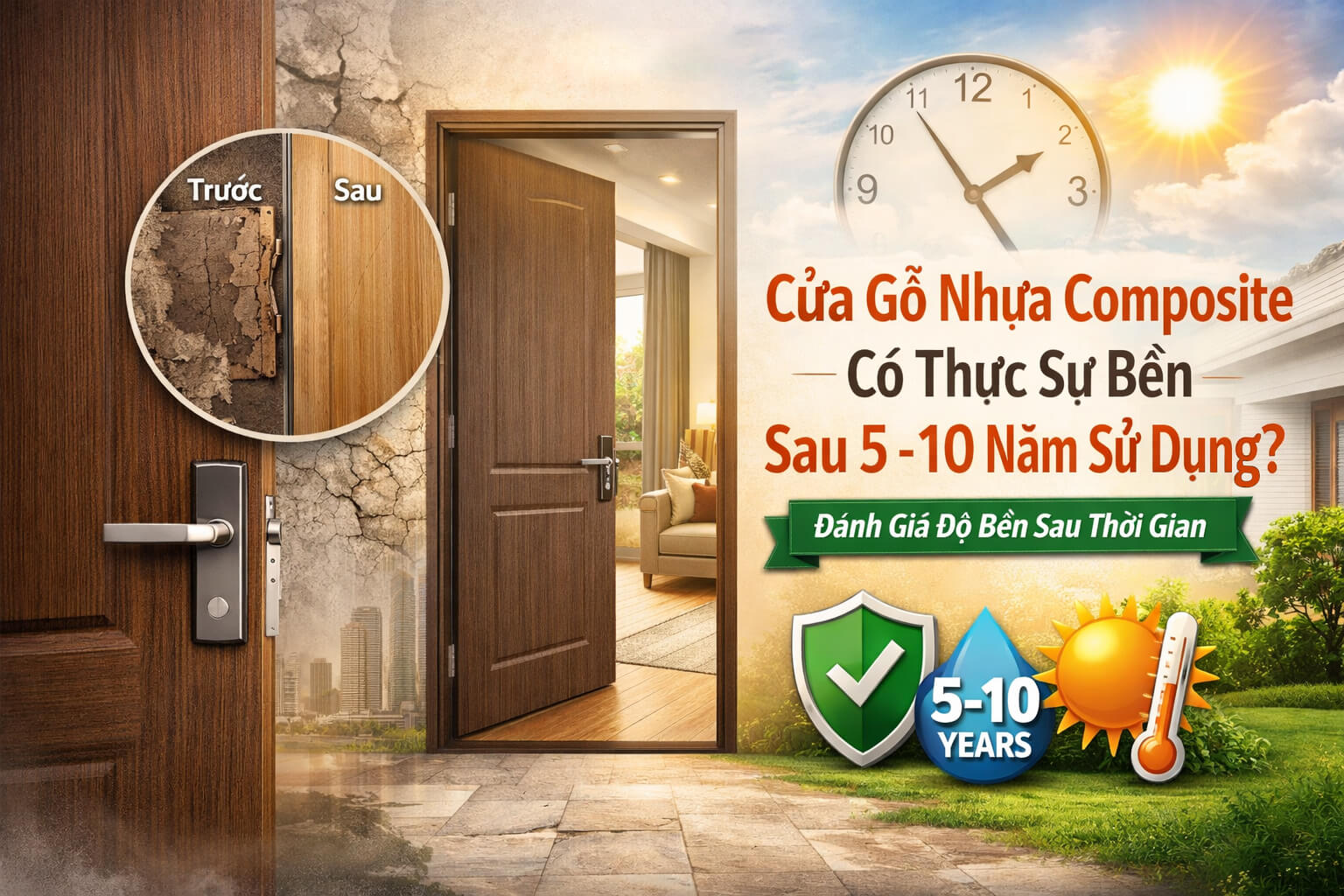 Cửa Gỗ Nhựa Composite Có Thực Sự Bền Sau 5–10 Năm Sử Dụng?