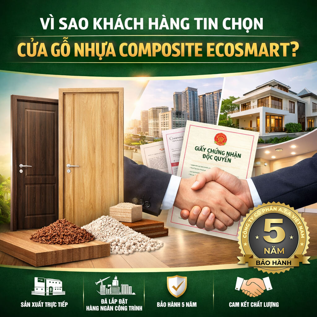 Vì sao khách hàng luôn tin chọn cửa gỗ nhựa Composite Ecosmart?