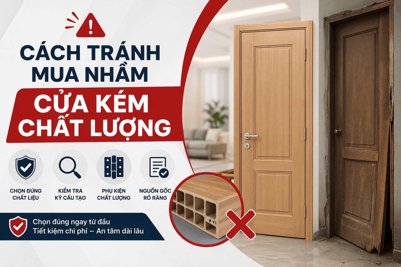 Cách tránh mua nhầm cửa kém chất lượng – Bí quyết chọn đúng ngay từ đầu