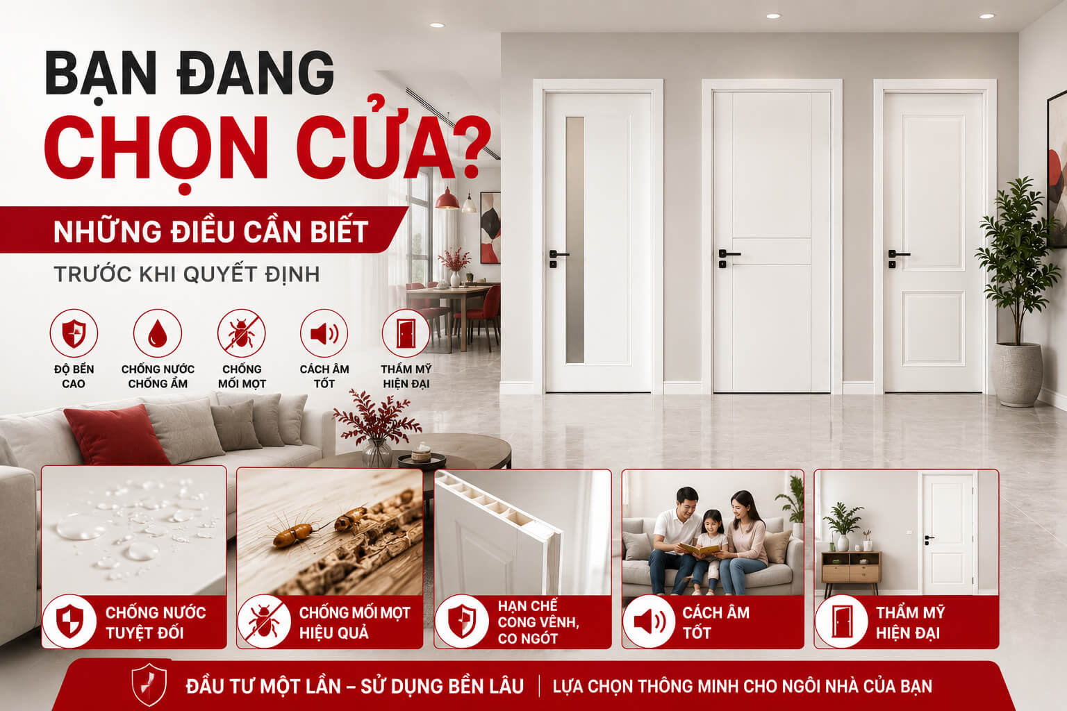 BẠN ĐANG CHỌN CỬA CHO NGÔI NHÀ CỦA MÌNH? ĐỪNG BỎ QUA NHỮNG ĐIỀU QUAN TRỌNG NÀY