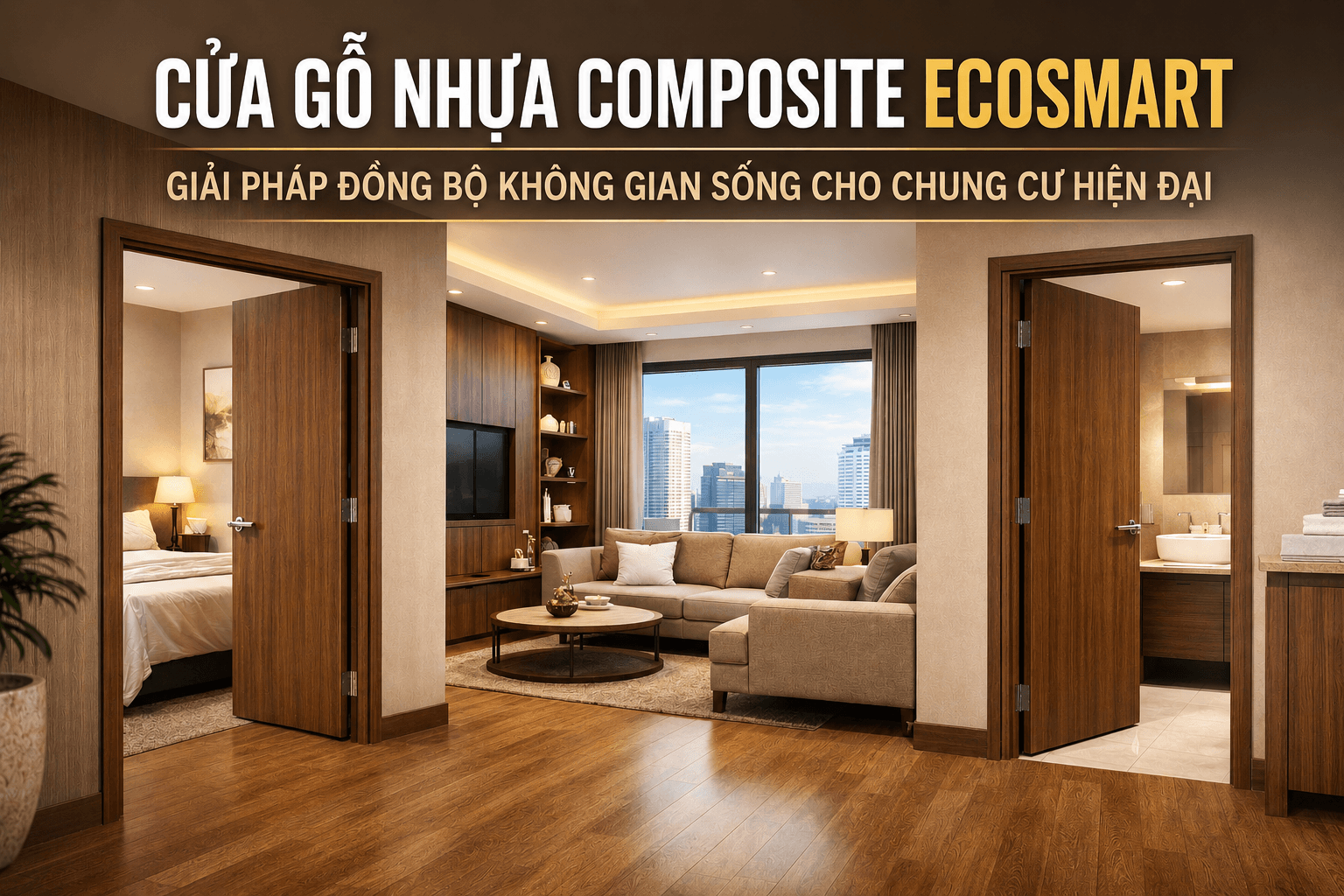 CỬA GỖ NHỰA COMPOSITE ECOSMART - GIẢI PHÁP ĐỒNG BỘ KHÔNG GIAN SỐNG CHO CHUNG CƯ HIỆN ĐẠI"