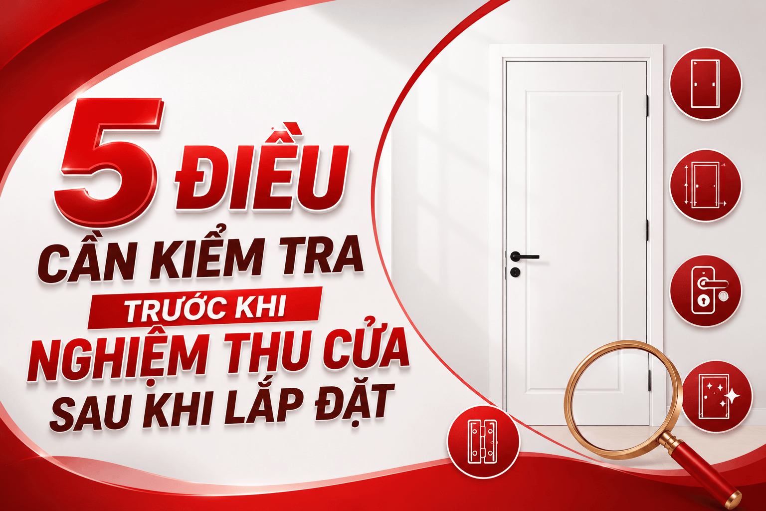 5 điều cần kiểm tra trước khi nghiệm thu cửa sau khi lắp đặt