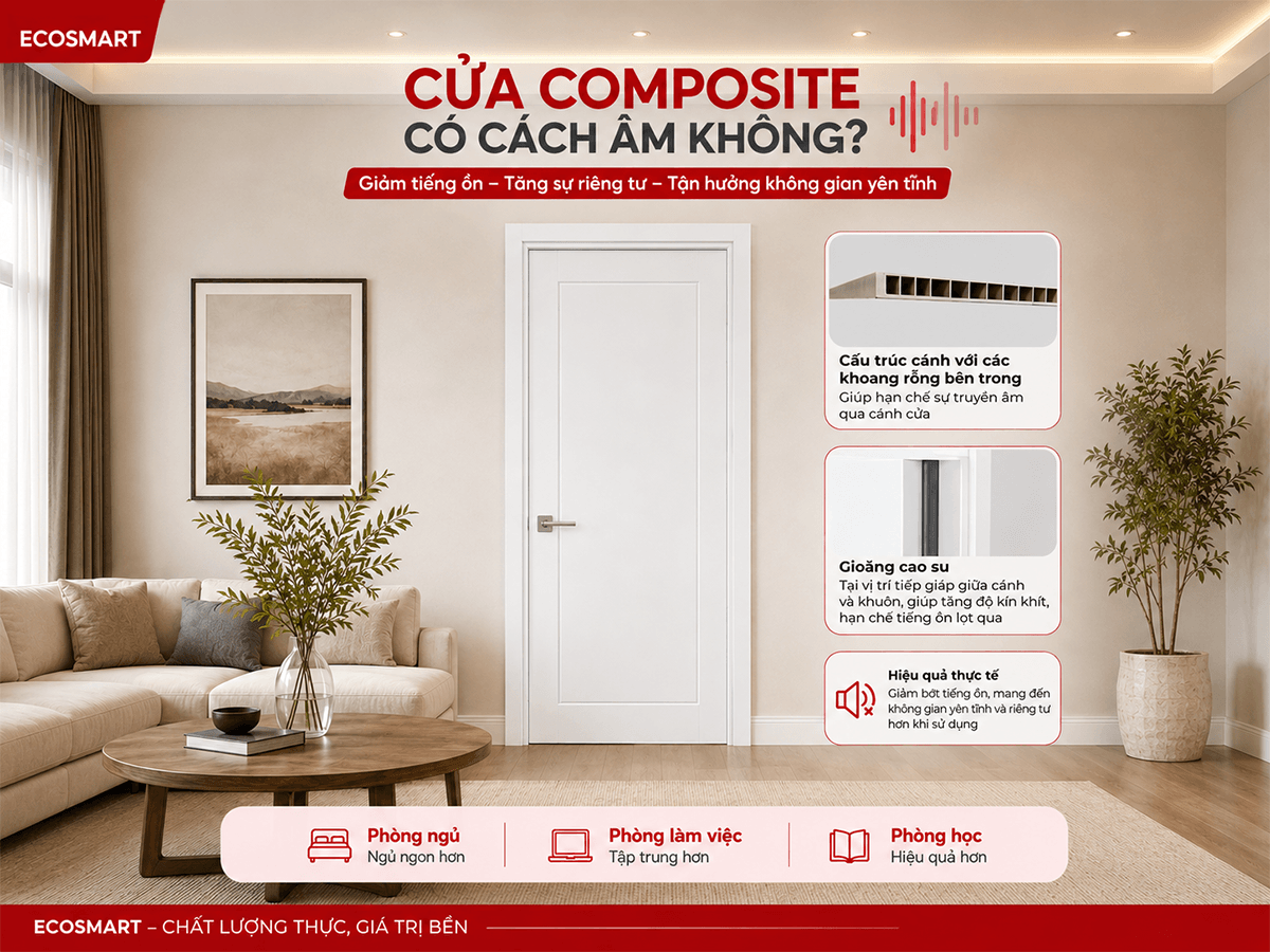 CỬA GỖ NHỰA COMPOSITE CÓ CÁCH ÂM KHÔNG?