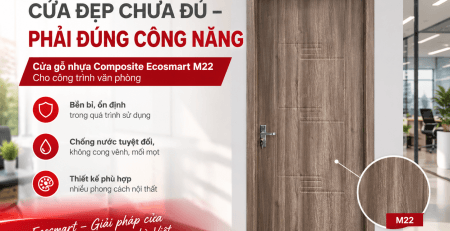 Cửa đẹp chưa đủ - Phải đúng công năng: Ecosmart M22 cho công trình văn phòng