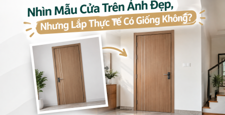 NHÌN MẪU CỬA TRÊN ẢNH ĐẸP, NHƯNG LẮP THỰC TẾ CÓ GIỐNG KHÔNG?