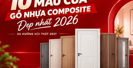 10 mẫu cửa gỗ nhựa composite đẹp nhất 2026 – Xu hướng nội thất 2027